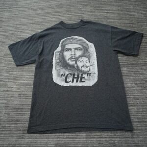Che Guevara T Shirt Men Gray Star Made in Mexico Cotton Short Sleeve Large